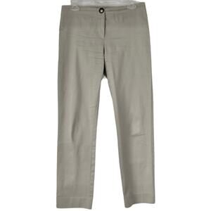 DONATING! LAST CHANCE! Cache tan ankle length pants, tapered leg, Ankle slit